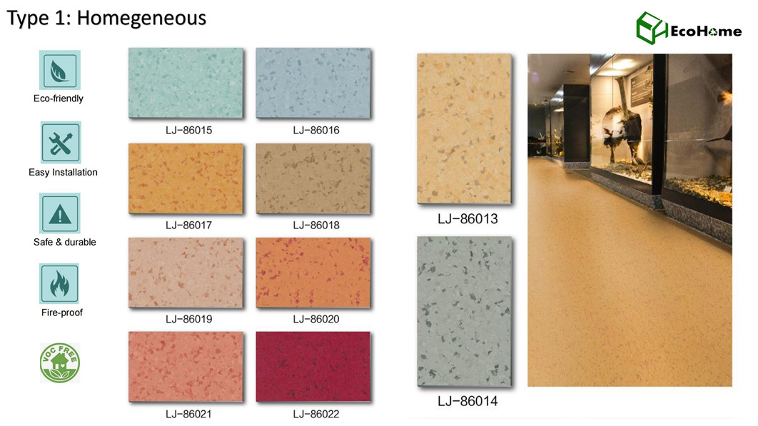 Vinyl Flooring roll for commercial EcoHome 2022_04